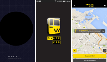 Uber and Snappcab Taxi Apps for Use in Cape Town South Africa